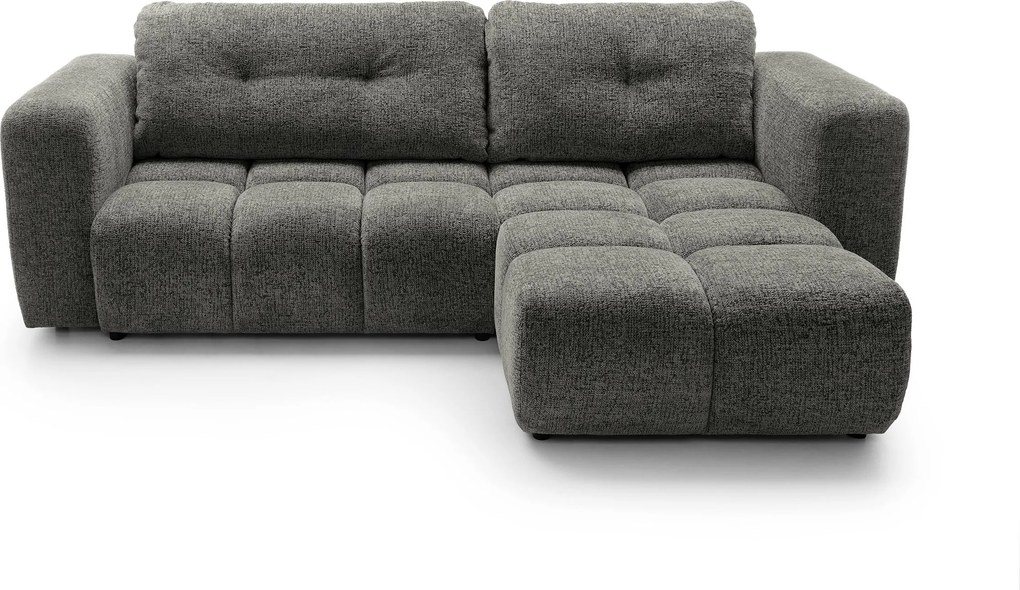 Masseno Narożnik ARTE z funkcją spania i pojemnikiem na pościel Narozniki L, Rozkładana sofa - Szary, BELLO 20