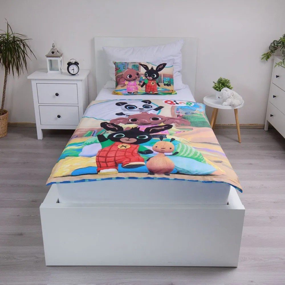 Bawełniana pościel dziecięca do łóżeczka 100x135 cm Bing Bunny "Tower" – Jerry Fabrics