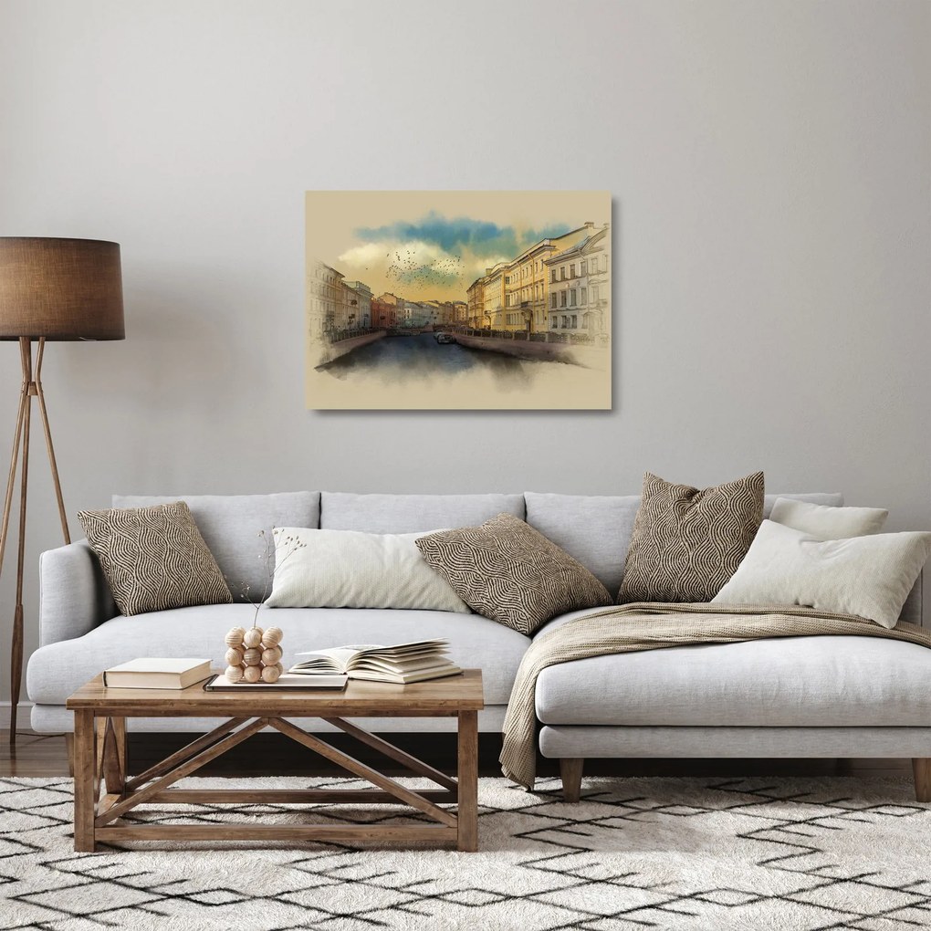 Obraz na szkle - Rzeka Mojka, Sankt Petersburg, Rosja (70x50 cm)