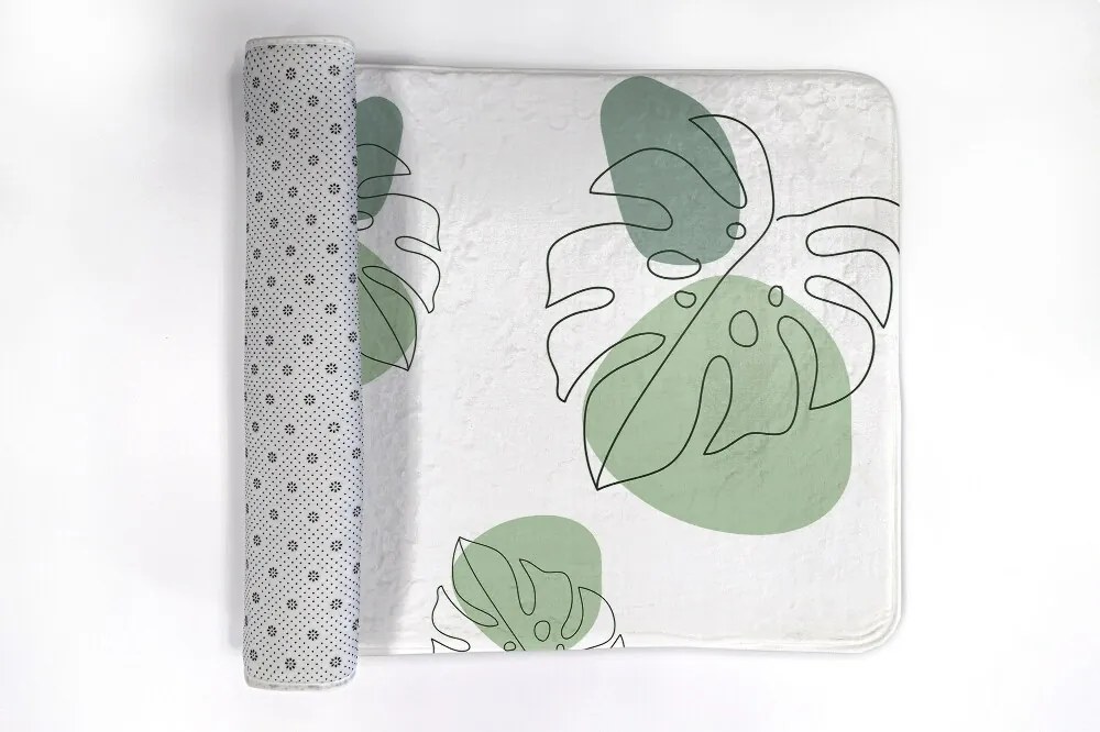 Dywanik do łazienki Dywanik do łazienki Liście monstery