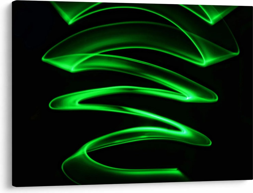 Obraz - neonowe fale (70x50 cm)