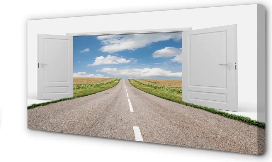 Obraz na płótnie Surrealistyczna Droga do Drzwi