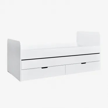 Łóżko Na Materac 90 Cm Janete Kids Łóżko Z Pojemnikiem Na Pościel & 90 X 190 Cm - Sklum