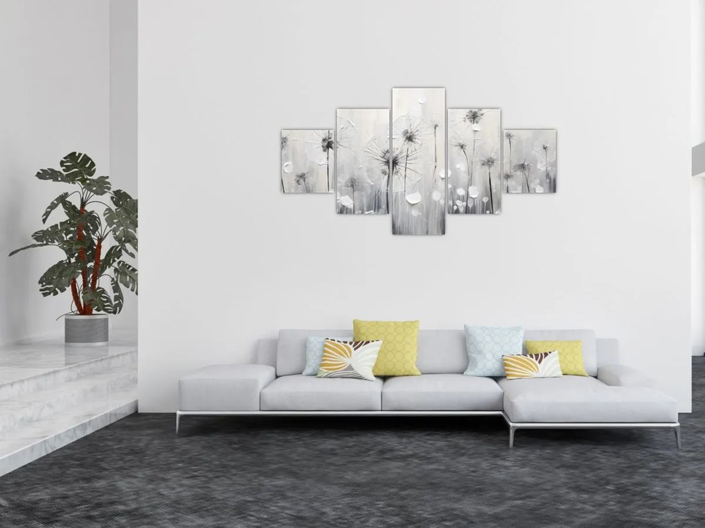 Obraz - Mlecze, malarstwo (125x70 cm)