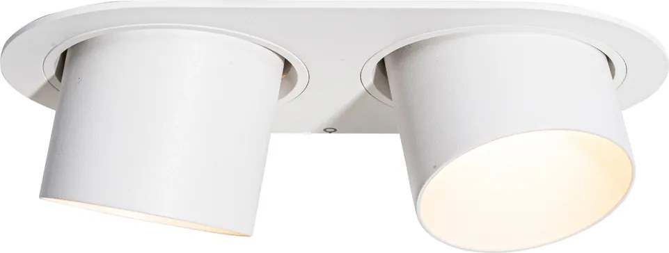 Zestaw 6 reflektorów wpuszczanych białych GU10 70mm z regulacją nachylenia 2-źródła światła - Installa