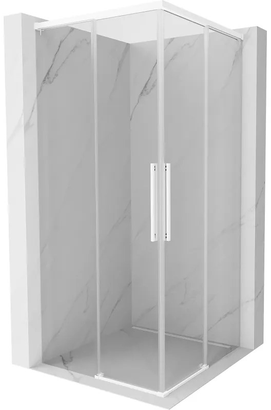 Mexen Rox Duo kabina prysznicowa rozsuwana 95 x 95 cm, transparent, biała - 8C2D-095-095-20-00