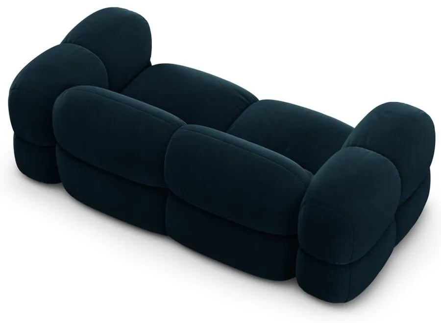 Ciemnoniebieska aksamitna sofa 210 cm Loretto – Cosmopolitan Design