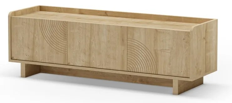 Szafka pod TV w dekorze dębu w naturalnym kolorze 140x45x40 cm Daira – Marckeric