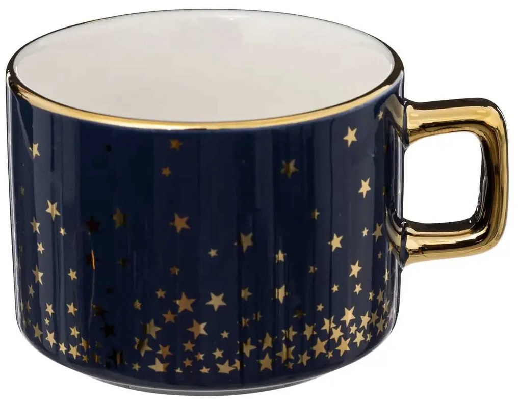 Zestaw 4 filiżanek porcelanowych na stojaku STARS, 170 ml