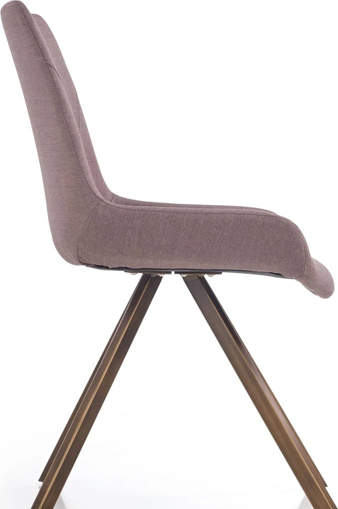 Krzesło tapicerowane tkaniną na stalowych nogach K290