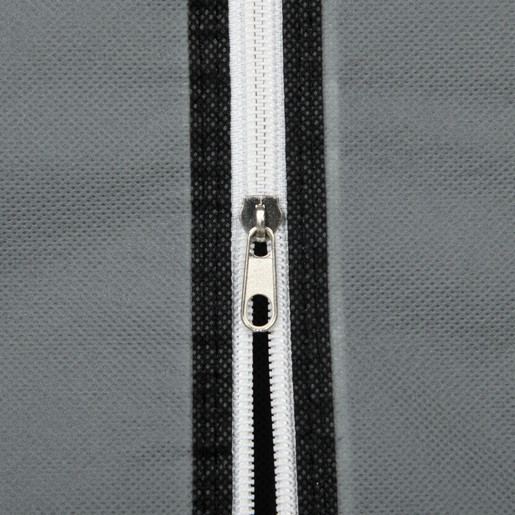 HOMCOM Szafa z tkaniny Szafa do przechowywania ubrań składana, 1 drążek na ubrania, 6 półek, 102 x 42,5 x 162,5 cm, Szary