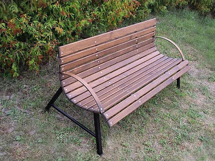 Retro ławka do ogrodu orzech - Wagris 200 cm