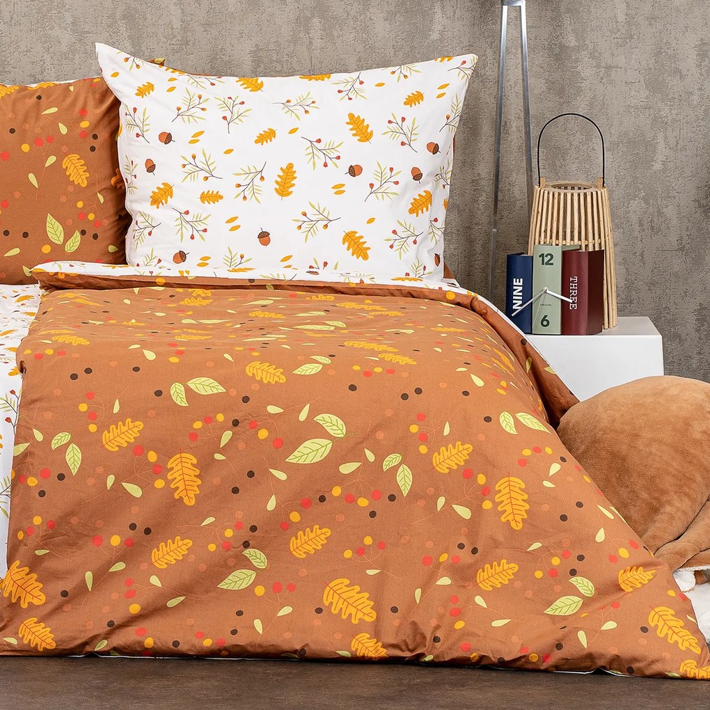 4Home Pościel bawełniana Jesień, 220 x 200 cm, 2 szt. 70 x 90 cm