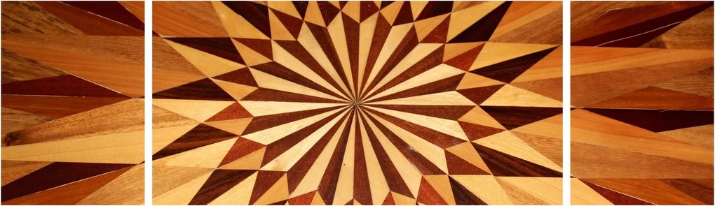 Obraz - Drewniany kolaż (170x50 cm)