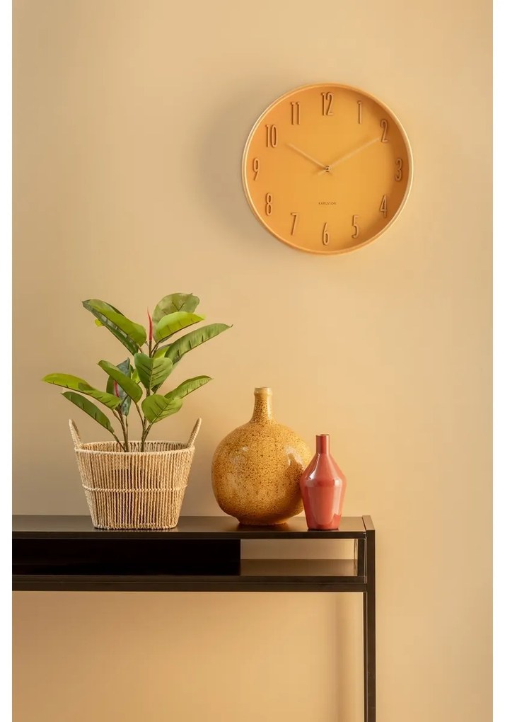Zegar ścienny Karlsson 5996YE żółty, średnica 40 cm