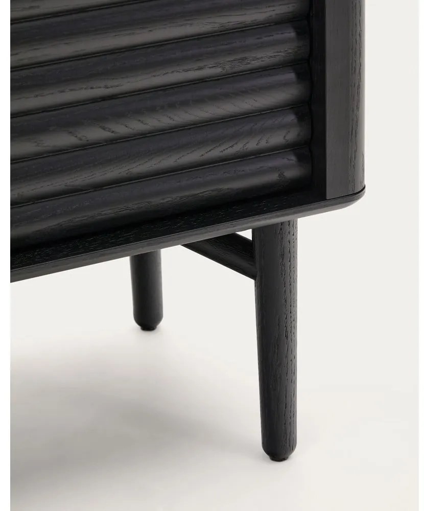 Czarna szafka w dekorze dębu 104,5x144x40 cm Lenon – Kave Home