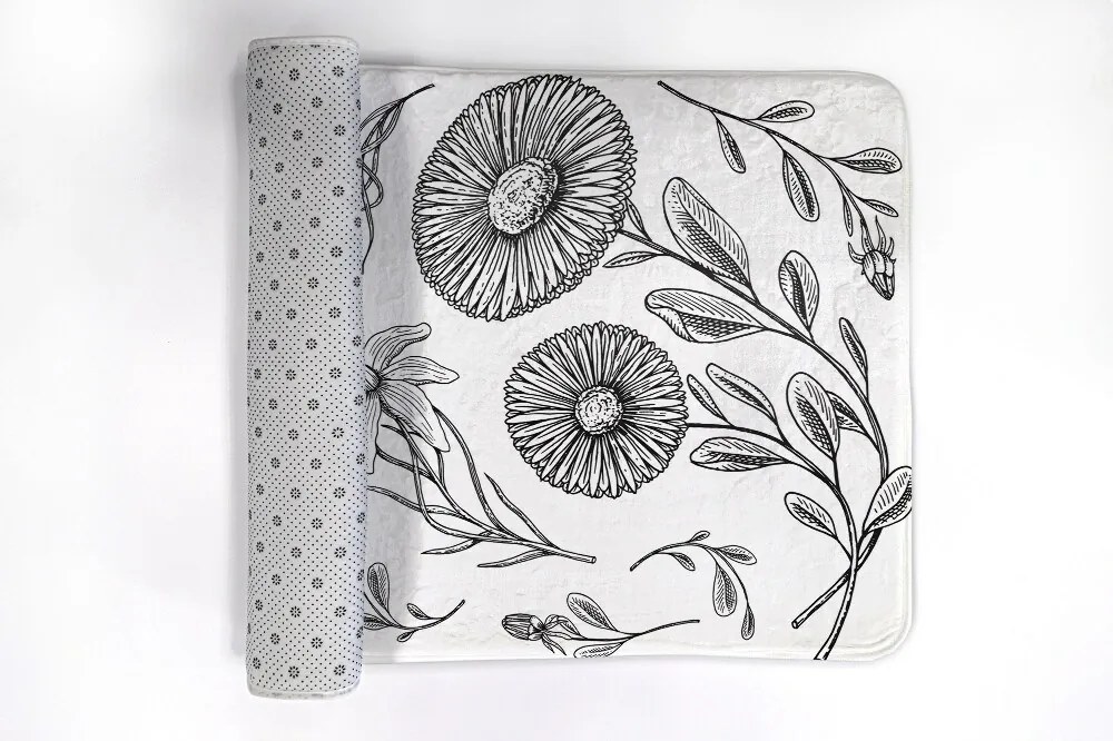 Dywanik do łazienki Dywanik do łazienki Kwiaty wzór