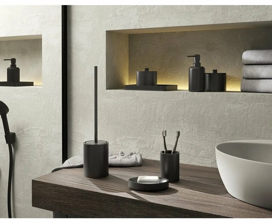 GEDY BR8014 Brenda Dozownik mydła stojący, czarny mat