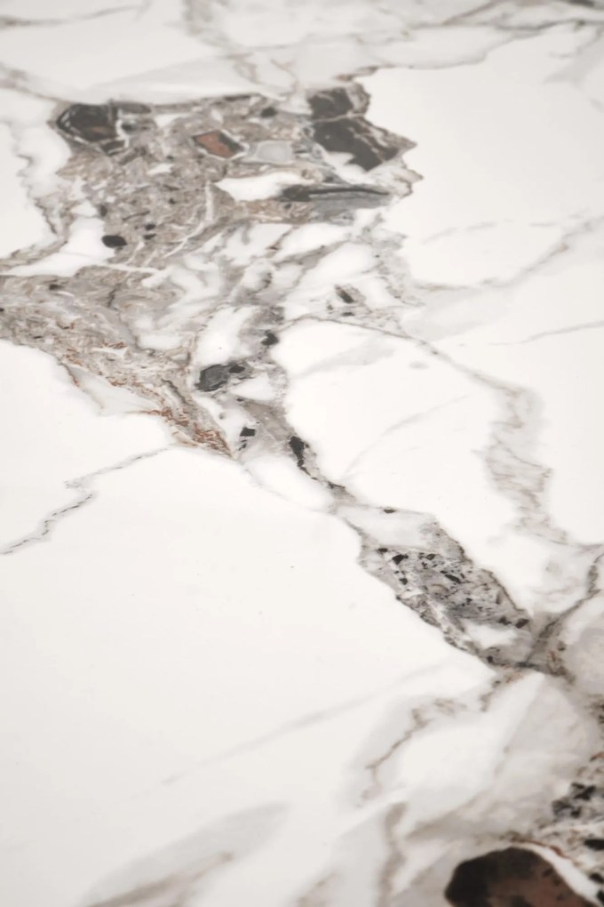 Stół z blatem ze spieku w efekcie marmuru Emilio 120 Halmar