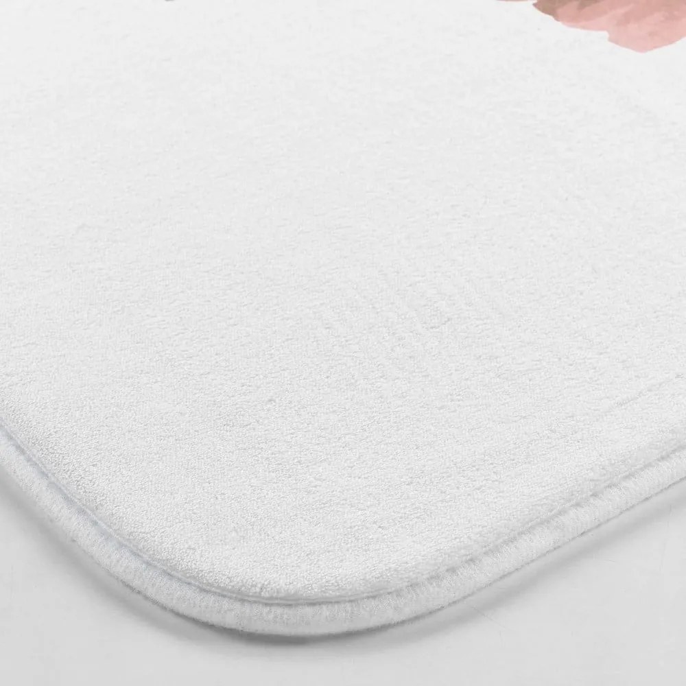Biało-różowy dywanik łazienkowy do WC 45x45 cm Jayana – douceur d'intérieur