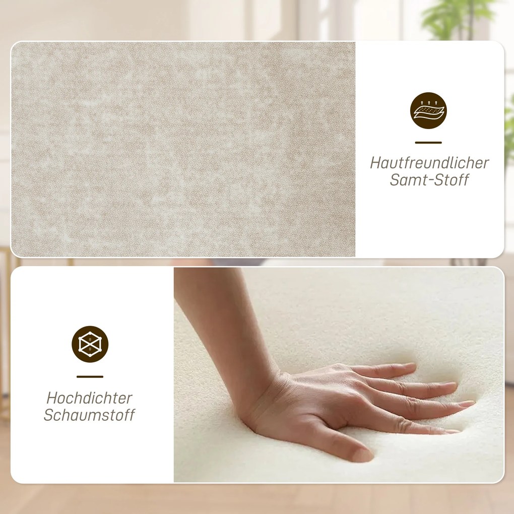 HOMCOM Obrotowe Krzesło Akcentowe, Fotel z Tkaniny, Podłokietniki, Nogi Stalowe, Do Salonu, Sypialni, Biura, Kolor Beżowy