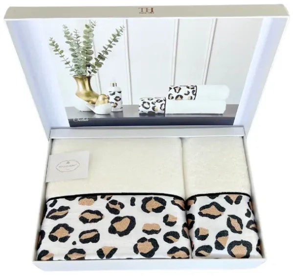 Podarunkowy zestaw ręczników CHEETAH, 2 szt Czarny