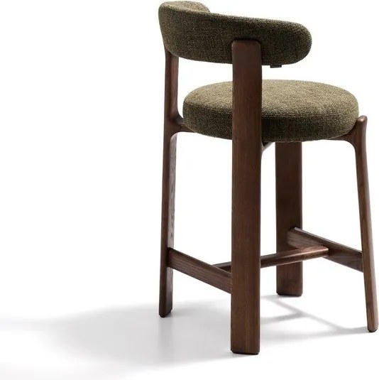 Hoker w kolorze zielono-ciemnonaturalnym z litego drewna jesionowego (wysokość siedziska 65 cm) Granite – Kave Home