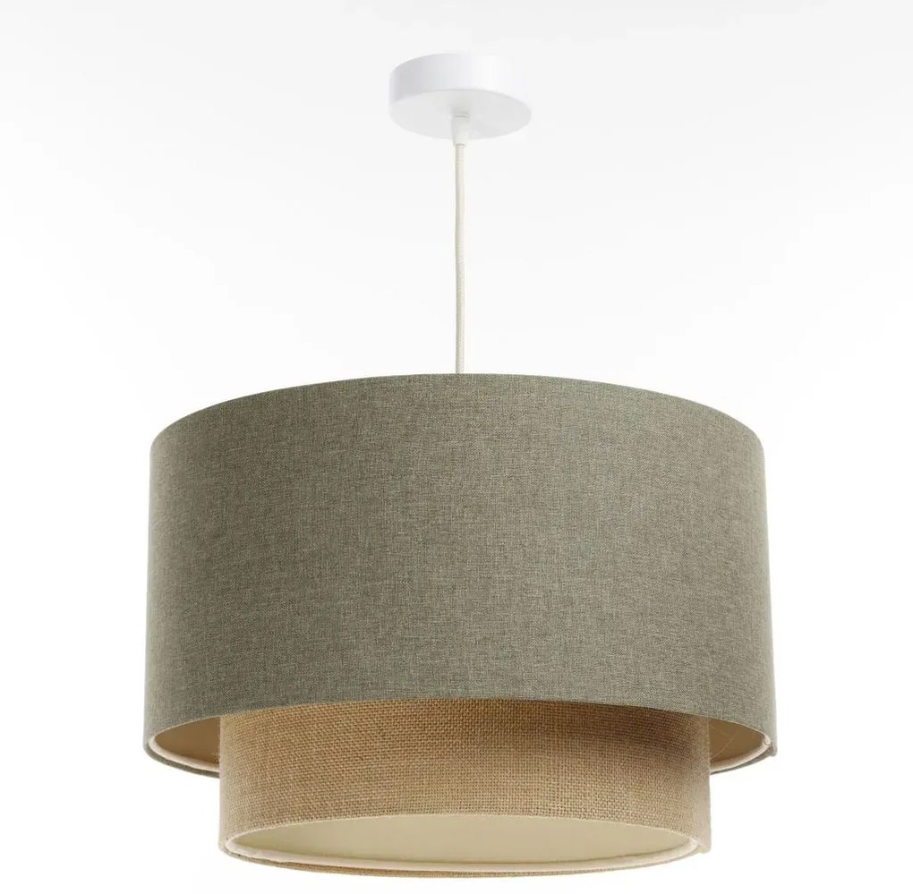 Lampa wisząca ERUTAN DOUBLE 50 zielona/beżowa BPS KONCEPT
