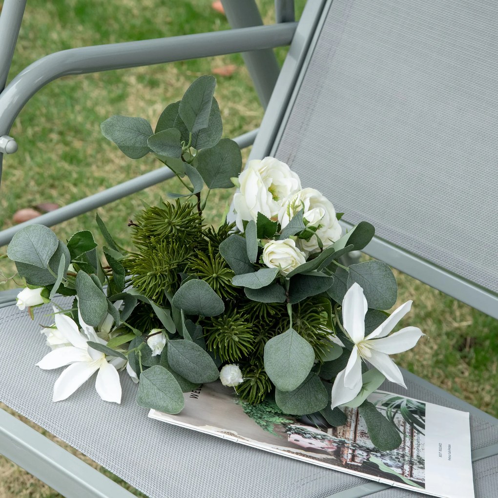 Outsunny huśtawka 3-osobowa z dachem 170 cm x 110 cm x 153 cm