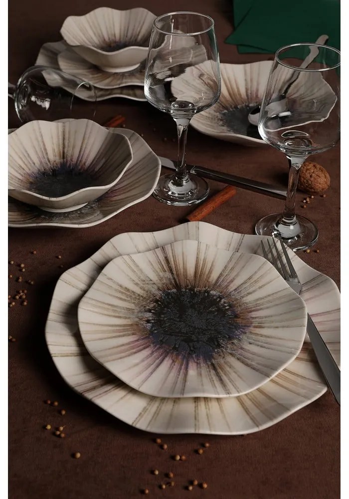 Porcelanowy zestaw talerzy 24 szt. – Hermia
