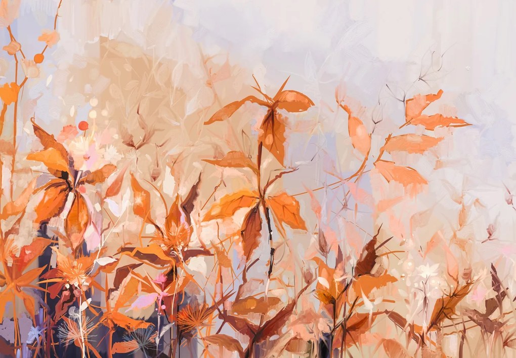 Fototapeta - Kwiaty, malarstwo (196x136 cm)