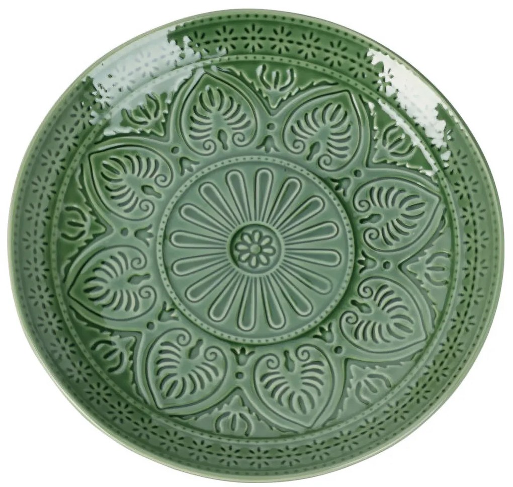 Ceramiczny talerz ze żłobionym wzorem, Ø 26,5 cm