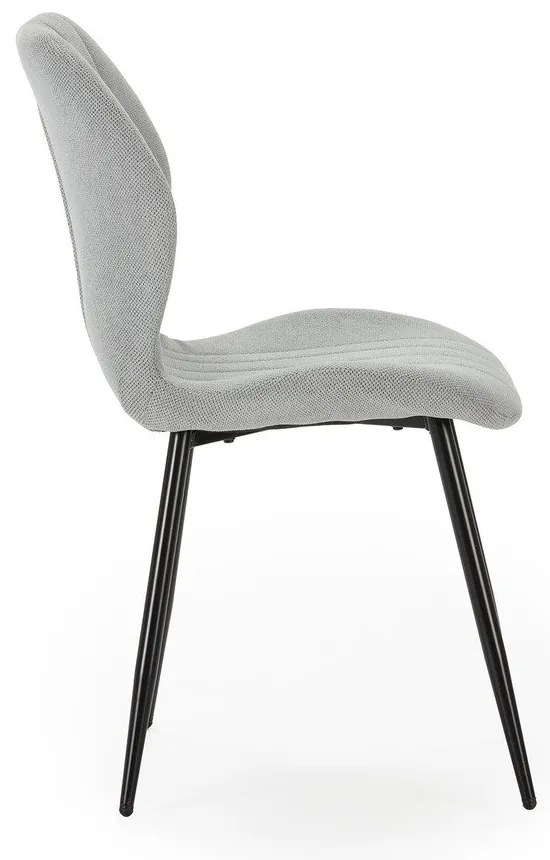 Jasnoszare krzesła zestaw 4 szt. Milu – Marckeric