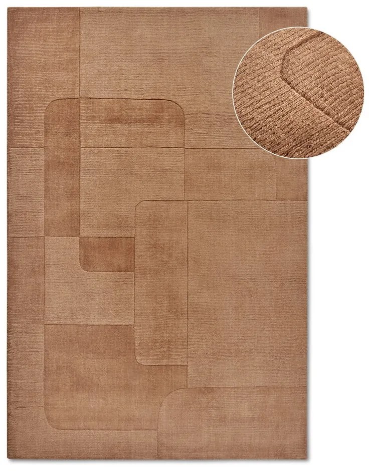 Brązowy wełniany dywan tkany ręcznie 190x280 cm Charlotte – Villeroy&amp;Boch