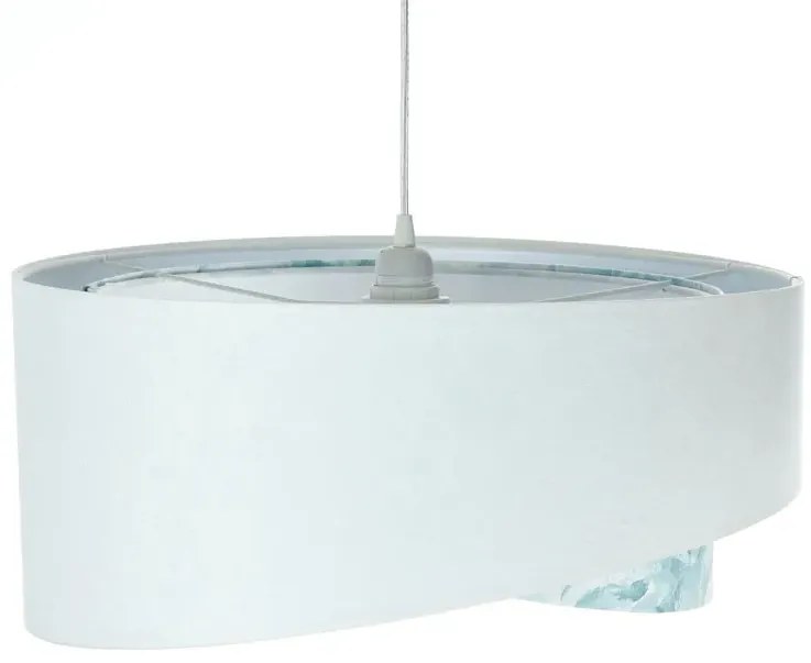 Biało-niebieska lampa wisząca z abażurem T4-A35