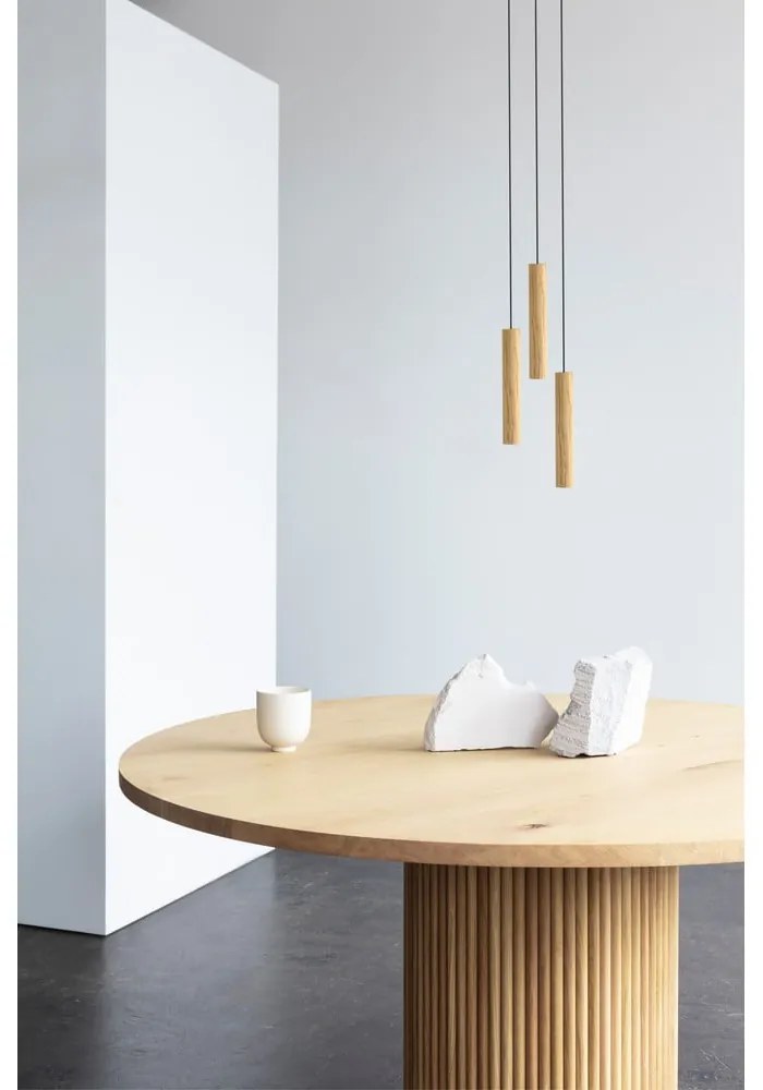 Lampa wisząca LED z drewnianym kloszem ø 3 cm Chimes – UMAGE