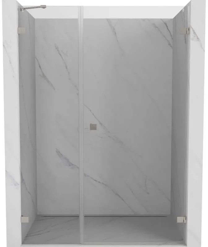 Mexen Lunar-B drzwi prysznicowe uchylne prawe 140 cm, transparent, nikiel szczotkowany - 832S-140-050-97-00-P