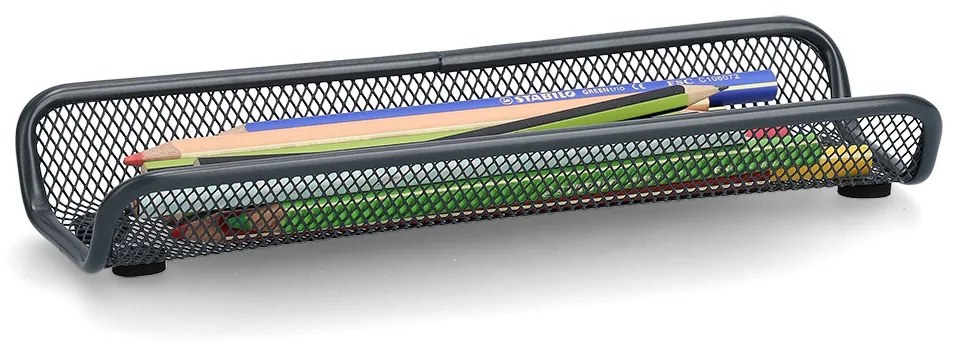 Organizer na przybory z metalowej siatki, 25 x 9 cm