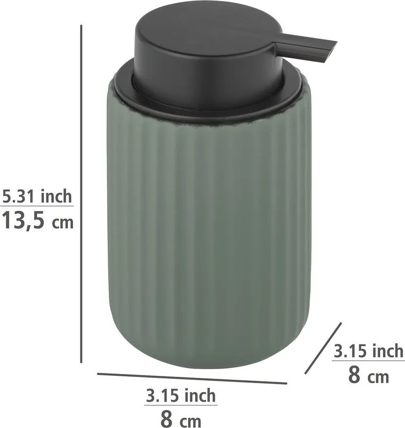 Zielony ceramiczny dozownik do mydła Wenko Belluno
