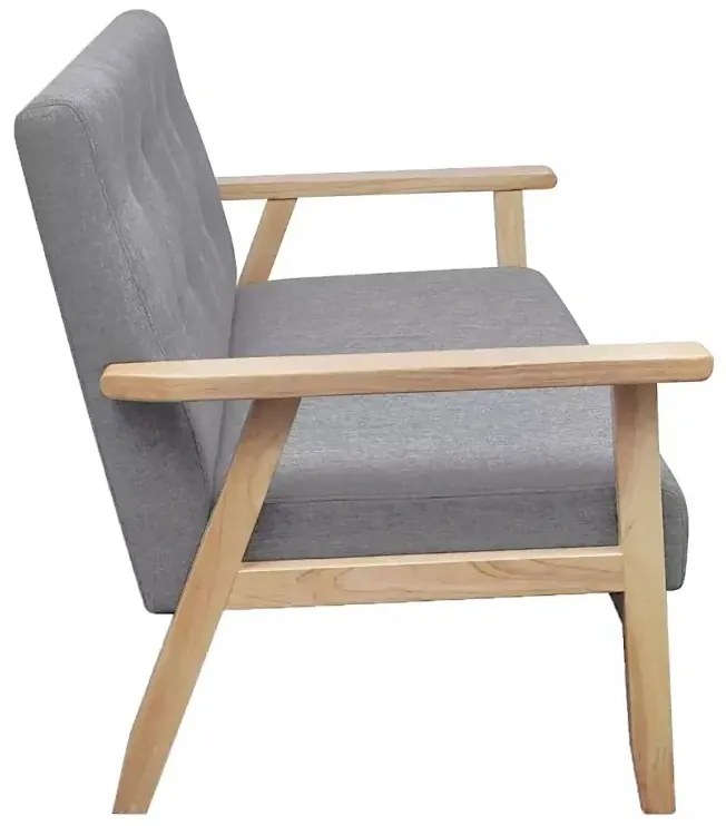 Jasnoszara sofa 2-osobowa - Sybis