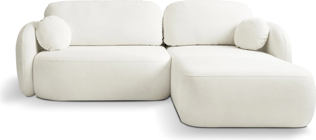 Masseno Narożnik AMICO z funkcją spania i pojemnikiem na pościel Narozniki L, Rozkładana sofa - Kremowy, SICURO 60