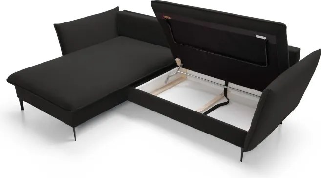 Narożnik GLOSS Lewostronny z funkcją spania, zestaw z poduszkami wolnostojący tkanina RIVIERA 16 Cappucino WERSAL