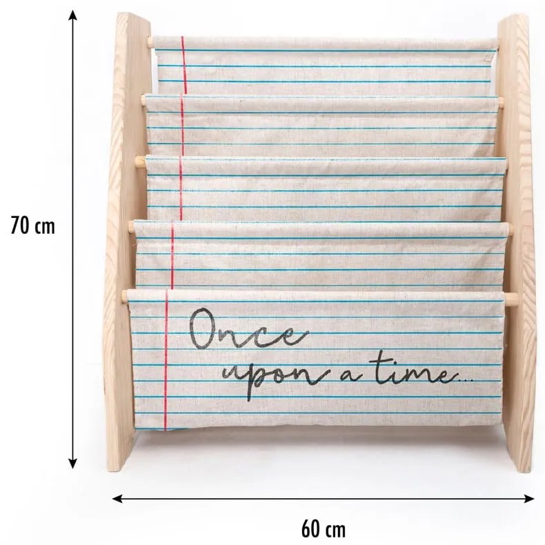 Beżowy materiałowy regał dziecięcy 60x70 cm Once Upon a Time – Folkifreckles