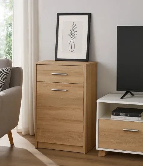 Wysoka komoda czarna S5-T79