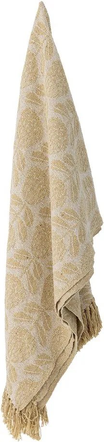 Żółty koc z mieszanki bawełny 130x155 cm Pratello – Bloomingville