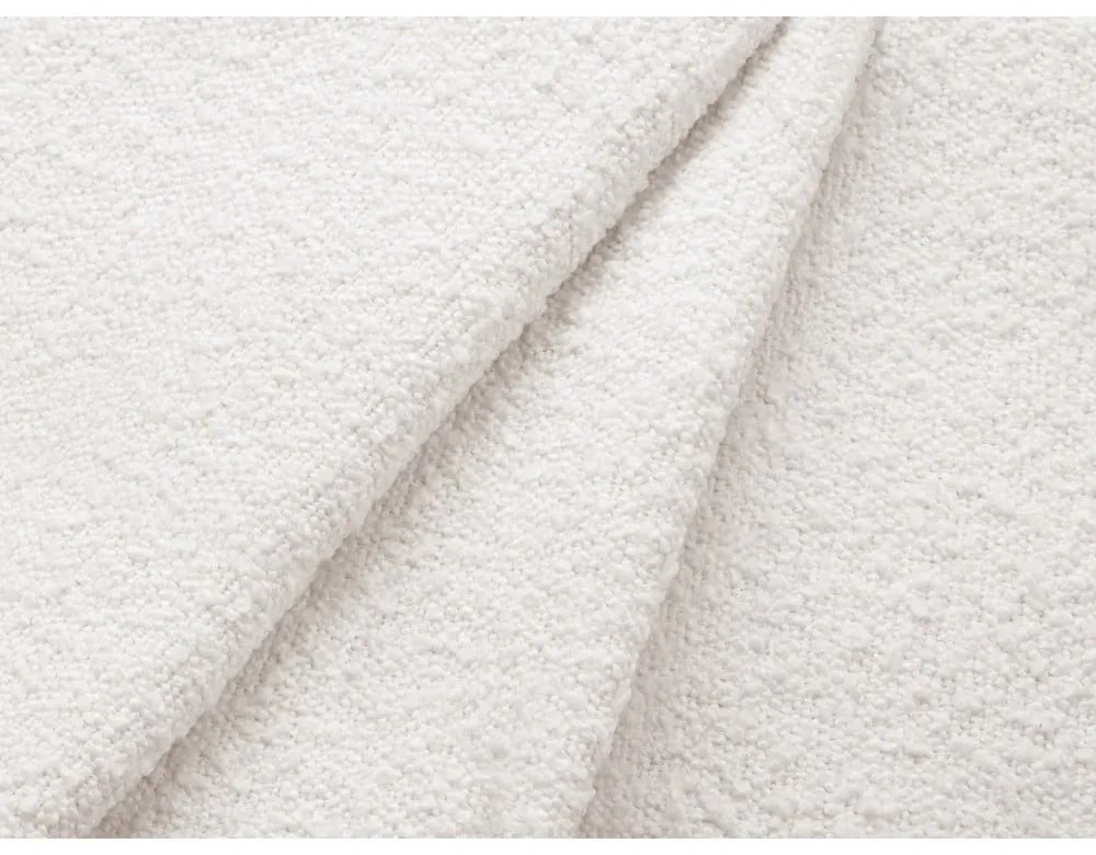 Biały rozkładany narożnik z materiału bouclé (prawostronny) Jodie – Micadoni Home