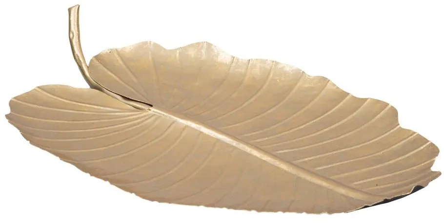 Dekoracja w złotej barwie Mauro Ferretti Leaf, 35,5x23 cm