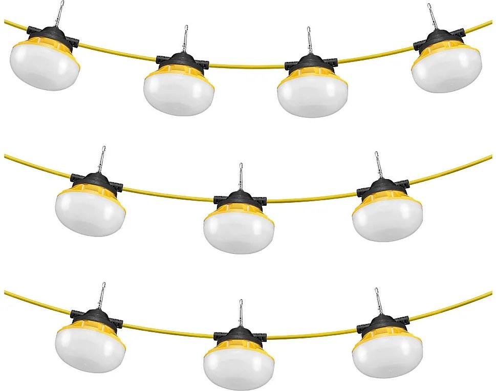 Girlanda Świetlna, SucceBuy Girlanda Świetlna Budowlana 30,5 m 100 W 10 000 lm Wodoodporna Łączona