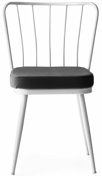 Zestaw krzeseł do jadalni Yildiz Anthracite and White, 2 szt.