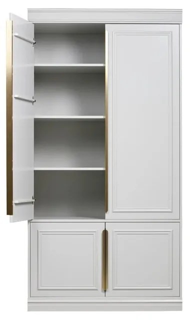 Jasnoszara szafa z litego drewna sosnowego 110x215 cm Organize – BePureHome